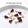 Alta Retención de Color Chapado en Cobre 24K Oro Real Accesorios de Ágata Roja Piezas para Joyería DIY Calabaza de Loto Productos Semi-Terminados Venta Directa de Fábrica
