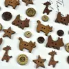 Botones de Madera, Animales Lindos, Botones de Cáscara de Coco, Pulseras, Collares, Colgantes, Pendientes, Accesorios para el Cabello Hechos a Mano con Cuentas para DIY
