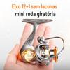 Carretilha de Spinning para Mini Iscas com Zero Folga, 12 Rolamentos, Carretel Totalmente Metálico