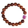 Pulsera de Madera de Amatista Multicolor de Segunda Generación DIY Diseño de Nicho para Mujer Pulsera Versátil Cuentas de Madera Cuentas de Oración Wenwan