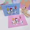 Bolsa para Documentos con Dibujo de Cachorro A5, Bolsa de Almacenamiento de Papelería Snoopy de Alto Valor, Bolsa con Cremallera Impermeable, Bolsa de Maquillaje de Dibujos Animados