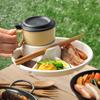 Plato de Picnic Importado de Japón Plato con Compartimentos de Plástico Plato Creativo para Comida Rápida Plato de Comida Vajilla con Mesa Dividida para Niños Plato para Frutas