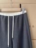Diseño Nuevo Primavera y Otoño 2026 Gris Nicho Traje Pantalones Casuales para Mujer Estilo Europeo Caídos Rectos de Pierna Ancha