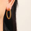 Pendientes de acero de titanio con diseño elegante y moderno con hebilla en la oreja, estilo retro de Hong Kong, con personalidad, para mujer, venta directa.