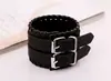 Comercio exterior europeo y americano nuevo brazalete ancho punk brazalete de cuero para hombre brazalete de cuero vintage tejido a mano entrega de una sola pieza