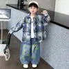 Camisa de Manga Larga a Cuadros Bloque de Color Bordada Tie-dye de Moda para Hombres y Mujeres Nueva Colección Primavera/Otoño 2026 Holgada Versátil Casual