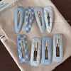 Lindos Pasadores para el Cabello de Niña con Diseño de Cuadros Laterales, Dulce Pinza para Flequillo, Pinza Versátil, Pasador para Flequillo, Accesorio para el Cabello