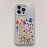 Fornecimento Exclusivo Transfronteiriço de Capas de Celular com Flores Secas Ultra Brilhantes para Apple 17Pro, Adequadas para Iphone16P, Alto Valor Estético para Meninas