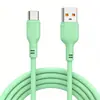 Cabo de dados de silicone líquido PD60W personalizado com portas USB-C duplas para carregamento rápido, adequado para telefones e tablets Apple e Huawei