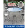Taburete de Acero Inoxidable 304 Engrosado Taller de Fábrica Taburete Alto y Bajo Simple Moderno Hotel Comida Almacenamiento Taburete Cuadrado y Redondo Hogar