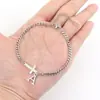 Pulsera de acero inoxidable con cruz, bestseller transfronterizo europeo y americano, pulsera simple unisex, joyería hip-hop para el día a día