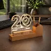 Luz de Noche Creativa de Acrílico Portabolígrafos Calendario Regalo para Empresa Corporativa Campus Escolar Celebración de Aniversario