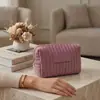 Bolsa de Maquiagem de Veludo Popular para Mulheres, Grande Capacidade, Portátil, Bolsa de Armazenamento Estilosa, Bolsa de Maquiagem Portátil para Viagem Transfronteiriça