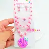 Estilo Océano Collar de Conchas para Niños Caracola Estrella de Mar Elemento Marino Sirena Niña Disfraz Joyería a Juego Princesa