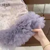 NingliPurple Mist Tang! Vestido Princesa Qipao para Meninas 2025 Novo Estilo Vestido de Aniversário Vestido Hanfu para Crianças Pequenas Estilo Nacional