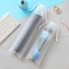 Bolsa de Cordón Esmerilada al Por Mayor Ropa Interior Transparente Engrosada Calcetines Zapatos Ropa Embalaje a Prueba de Polvo Bolsa de Almacenamiento para Viajes