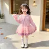 Conjunto de Falda de Gasa de Mezclilla para Niñas Primavera y Otoño 2026 Nuevo Elegante Falda de Pastel de Gasa de Malla Falda de Princesa para Bebé Conjunto de Dos Piezas