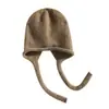 Nuevo gorro de punto de cachemira para otoño e invierno, diseño lindo y juguetón, cálido y protege los oídos, hace que la cara se vea más pequeña, perfecto para el clima frío