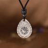 Pingente Bagua Tai Chi Banhado a Prata Estilo Étnico Sólido Personalizado Retrô Gota d'Água Diagrama Tai Chi Pingente Dois Instrumentos Venda Direta da Fábrica
