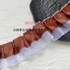 Ribete de encaje plisado de tul de poliéster de doble capa de 4 cm para accesorios de ropa, dobladillo de falda, puños, ribete de encaje de soporte para falda hecho a mano DIY