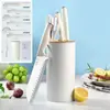 Conjunto de facas doméstico de aço inoxidável faca de cozinha 5 peças tesoura de cozinha multifuncional faca de frutas suplemento alimentar cortador de chef