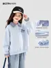 Sudadera Casual para Niñas 2026 Primavera Nueva Elegante Ropa Infantil para Niños Mayores, Conjunto Falso de Dos Piezas, Top Infantil de Primavera y Otoño