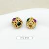 Antigo ouro de areia diamante-embutido pingente oco DIY handmade corda pulseira jóias acessórios atacado Hanfu cheongsam acessórios