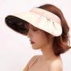 Sombrero de Concha de Vinilo para Mujer, Sombrero de Protección Solar, Protección UV, Sombrero de Sol de Copa Abierta, Estilo Pinza para el Cabello, Protección Solar UPF, Ala Ancha