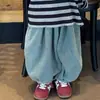 Traje Deportivo para Niñas Primavera y Otoño 2026: Camiseta de Manga Larga a Rayas y Pantalones Casuales, Ropa Infantil Estilo Coreano para Niñas
