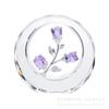 Estilo Moderno Simples Chinês Retrô Mesa Sala de Estar Cristal Botão Ornamentos Rosa Dourada Botão de Rosa Vermelho Roxo