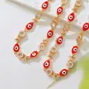 Pulsera para Mujer Estilo Europeo y Americano Ojo Maligno de Venta Caliente Transfronteriza con Abalorios Espaciadores de Estrella Dorada con Pedrería, Pulsera de Protección de la Suerte