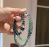 Nuevo Collar de Cuerda Trenzada de Cerámica Siciliana Étnico Retro con Cuentas de Colores Estilo Chino Colgante de Nicho Accesorios Zen de Alta Gama