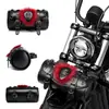 TEMU Venta Caliente Transfronteriza Impermeable Bolsa Frontal para Motocicleta Bolsita Colgante de Cuero PU Engrosado Accesorios de Monta Harley Bolsa para Manillar