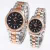 Relojes de acero para hombre, pareja, cuarzo, regalos, fabricantes de relojes para mujer, venta al por mayor directa