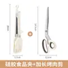 Pinza de silicona para cocina, pinza para filete frito, tijeras para barbacoa, traje de pinzas para barbacoa comercial, herramienta, pinza para pan