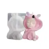 Molde de Silicona de Princesa Sirena del Océano de Resina de Cristal de Amapola Molde de Yeso para Vela Aromática Hija del Mar
