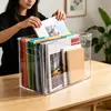 Caja de Almacenamiento de Archivos A4 Transparente de Acrílico de Venta Caliente Transfronteriza de Escritorio con Asa Estante Organizador de Documentos de Gran Capacidad