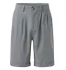 2026 Novos Shorts Masculinos de Algodão e Linho para Comércio Exterior Transfronteiriço Respiráveis de Secagem Rápida Calças Hawaiianas de Cinco Pontos Calças Retas de Linho para Praia