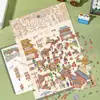 Pegatinas de Paisajismo para Mascotas de la Ciudad de Chang'An Escena de Casa Miniatura 3D Pegatinas de Dibujos Animados para Niños para Diario de Alivio del Estrés