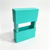 Caja de Exhibición de Película PE Transparente con Funda de Papel a Juego, Caja de Embalaje Suspendido, Bolsa de Regalo, Caja de Papel para Joyería, Anillo