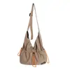 Bolsa Tote Casual com Cordão Japonesa e Coreana para Mulheres 2025 Nova Bolsa Casual de Grande Capacidade para o Dia a Dia Bolsa de Ombro Transversal Fashion
