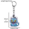Llavero con Patrón de Doble Cara Accesorios Estilo Lindo Kpop Demon Slayer Grupo Femenino Tigre Azul Cuervo Llavero Acrílico