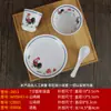 Cuenco Melamina Personalizado Palacio de Gallo, Cuenco Trompeta Nostálgico Retro para Ensalada de Pollo, Set Comercial de Cuatro Cuencos Imitación Porcelana