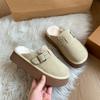 Zapatillas Birken Baotou de suela gruesa para mujer, novedad de otoño e invierno de 2024, zapatillas Birken de algodón sin cordones, disponibles en stock.