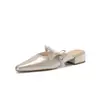 Zhr Mocasines de Punta para Mujer 2026 Verano Nuevo Estilo Zapatos Mary Jane sin Cordones Estilo Francés para Uso en Exteriores