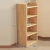 Estantería de Madera Maciza Estante de Almacenamiento Sala de Estar de Pie Simple Infantil Librero Hogar Multicapa Dormitorio Estudiante Oficina Almacenamiento