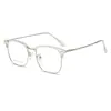 Gafas de Media Montura Línea de Cejas Ultra Ligeras de Tr90 para Miopía para Hombres, Se Pueden Montar Cristales Graduados, Personalización Profesional en Línea, Monturas de Gafas Anti Luz Azul