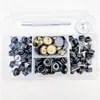 Pronto para enviar: 40 conjuntos de parafusos de aço inoxidável, disponíveis em dois tamanhos, para lonas brancas grandes de tecido, com botões de pressão de metal cobre