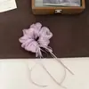 Scrunchie de Fita de Organza Estilo Coreano com um Toque Jovem para Rabos de Cavalo e Coques, Elástico de Cabelo, Acessório de Cabelo para Mulheres