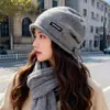 Nuevos Sombreros de Otoño e Invierno 2025 para Mujer, Sombreros de Lana para Maternidad de Primavera y Verano, Turbantes Holgados para Pareja, Gorros de Punto para Circunferencia de Cabeza Grande